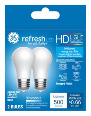 GE G E Lighting 36984 A15 Led Ceiling Fan Bulb 5.5W 2 Pack