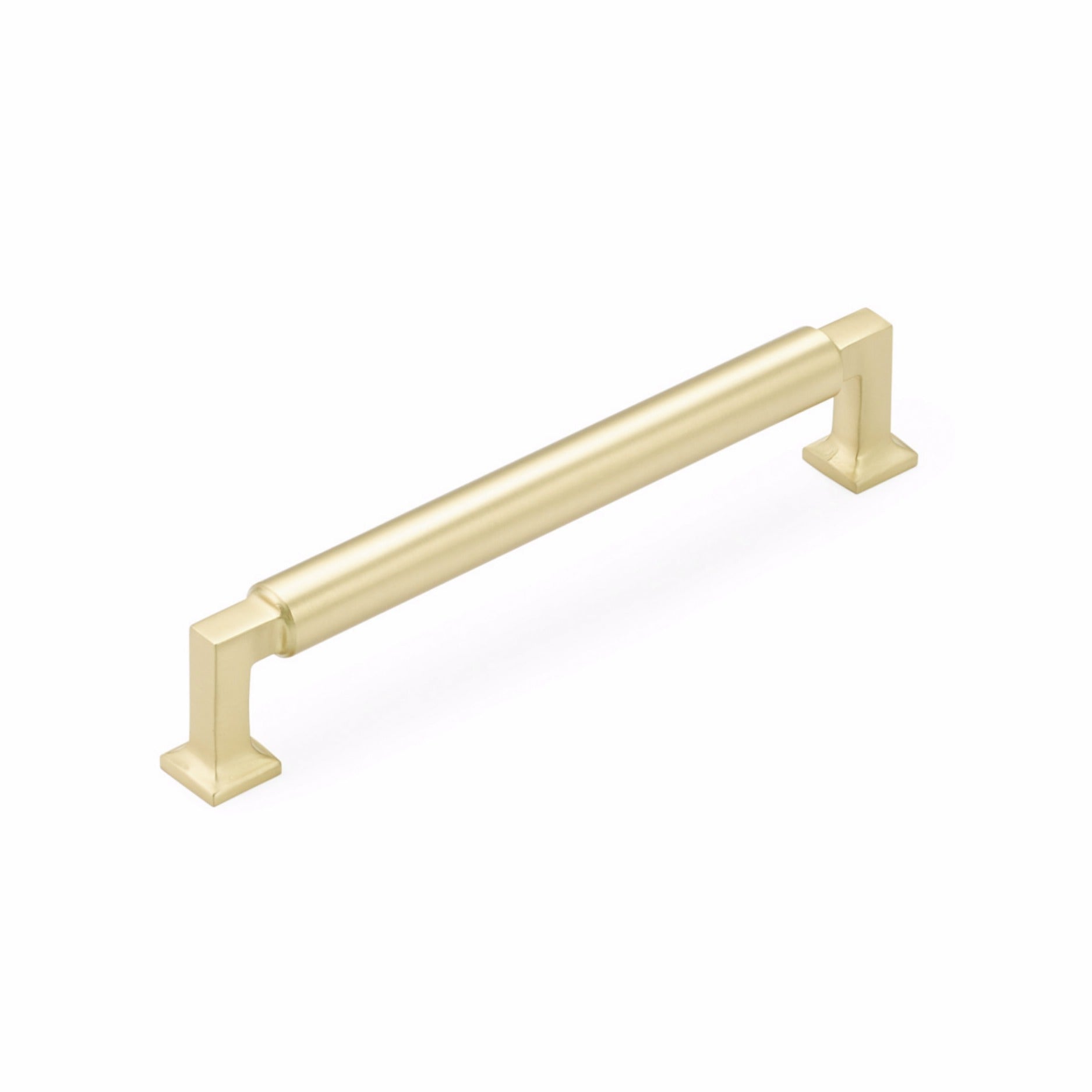 SCHAUB Schaub 476-SB Cabinet Pull 6 in Satin Brass Haniburton