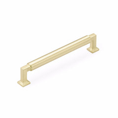SCHAUB Schaub 476-SB Cabinet Pull 6 in Satin Brass Haniburton