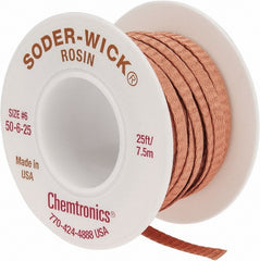 CHEMTRONICS Chemtronics 50-6-25 Solder Wick Standard Spool 25 Feet