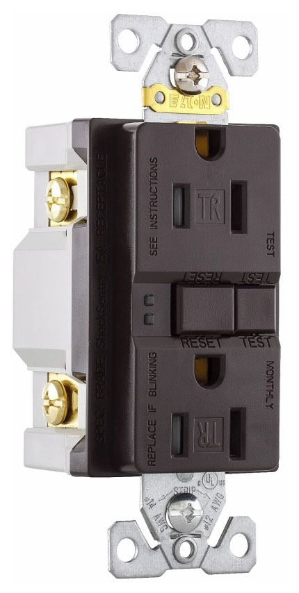 EATON Eaton TRSGF15B Gfci Duplex Receptacle 15 A 125 V (Duplex Feed-Through) TRSGF15B