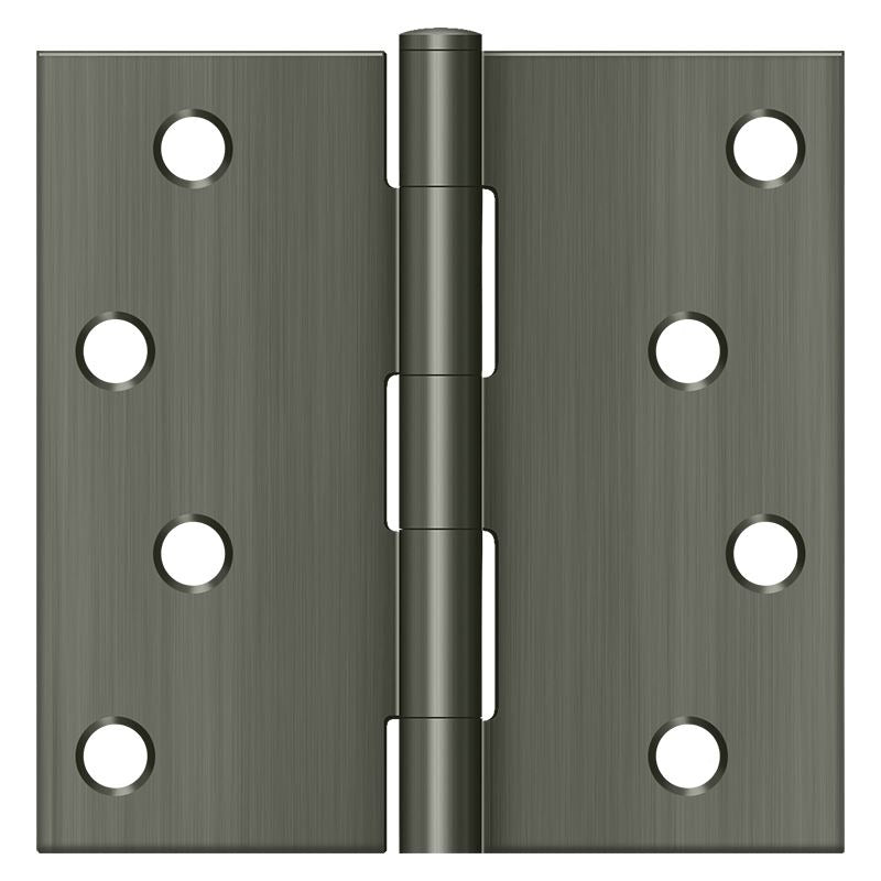 DELTANA Deltana S44U15A-R Square Door Hinge 4x4 Antique Nickel