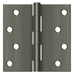 DELTANA Deltana S44U15A-R Square Door Hinge 4x4 Antique Nickel