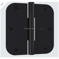 NATIONAL HARDWARE National Mfg N830-447 3.5 in Door Hinge Matte Black 3 Pack