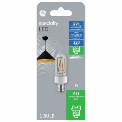 GE G E Lighting 93129027 T4 Led Filament Bulb 4W E11 Pack of 4