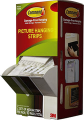 3M 3M MMM17201CABPK Command Picture Hanging Strips Holds 6 lb per pair (0.75 x 2.75 in, 50 sets/carton) 17201CABPK