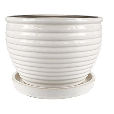 TRENDSPOT Trendspot Inc CR10479-06W Ceramic Honey Planter 6 in