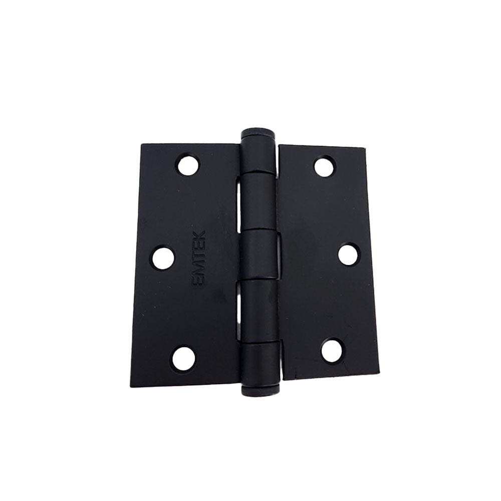 EMTEK Emtek 92013US19 Square Steel Heavy Duty Hinge Pair Flat Black