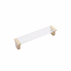 SCHAUB Schaub 316-SSB-CL Cabinet Pull Positano Clear Satin Brass