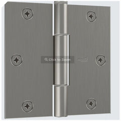 NATIONAL HARDWARE National Mfg N830-448 3-1/2 in Square Hinge Satin Nickel 3 Pack