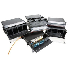 OPTICAL CABLE CORPORATION Optical Cable Corp. RTC2U-6APBL Fiber Optic Rack Mount Enclosure