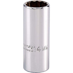 PROTO Proto J4714LTM Deep Hand Socket 14 Mm 12-point 1/4 Drive