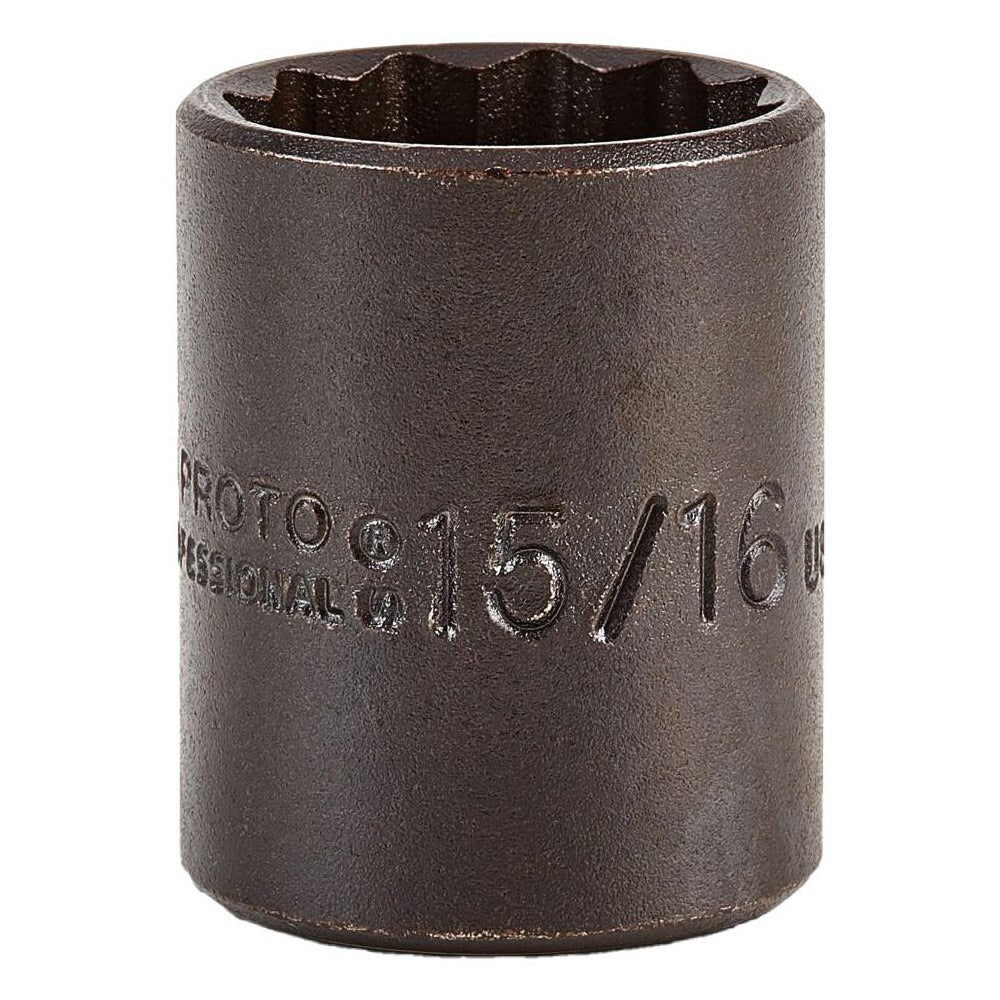 PROTO Proto J5430B 15/16 Inch 12-point Hand Socket 1/2 Drive