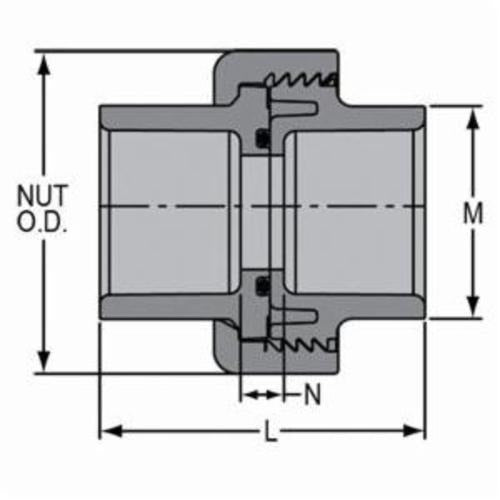 SPEARS Spears 8057-030C 3 CPVC Union Series 2000 Socket FKM (3 in)