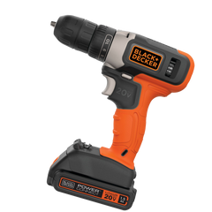 BLACK & DECKER Black and Decker BCD702C1 20V Max Cordless Drill/Driver Kit 20V Max (3/8 in)