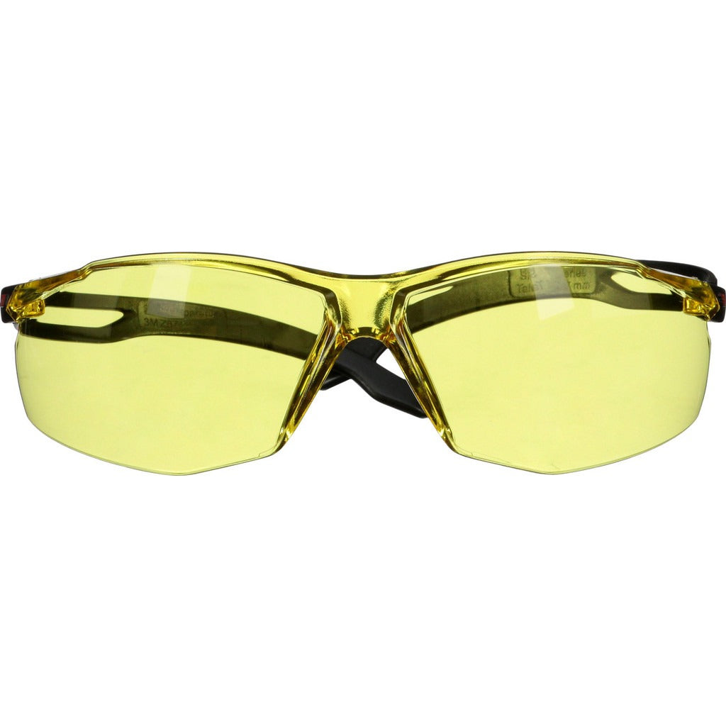 3M 3M 7100239090 Safety Glasses Amber Polycarbonate Wraparound
