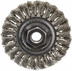 WEILER Weiler 94640 Knotted Wheel Brush 4 Inch Stainless Steel