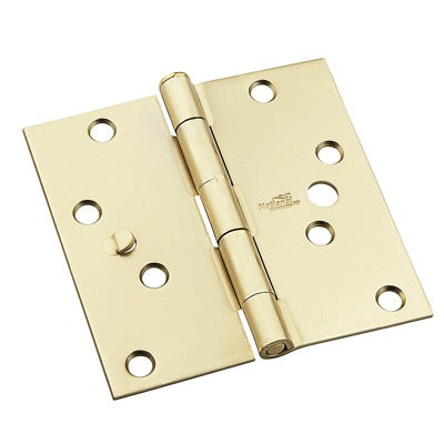 NATIONAL HARDWARE National Mfg N830-403 4in Satin Brass Security Hinge 5-pack