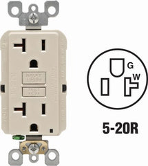 LEVITON Leviton R16-GFNT2-0KT 20A Slim Self-test Gfci Outlet 6-pack