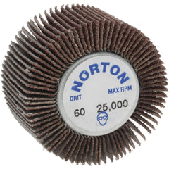 NORTON Norton 63642502638 Mounted Flap Wheel 60 Grit 1-5/8 in