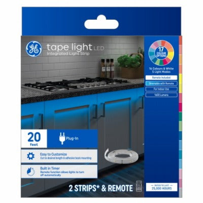 GE G E Lighting 93129120 Led Strip Light 18W 2700K 2 Pack