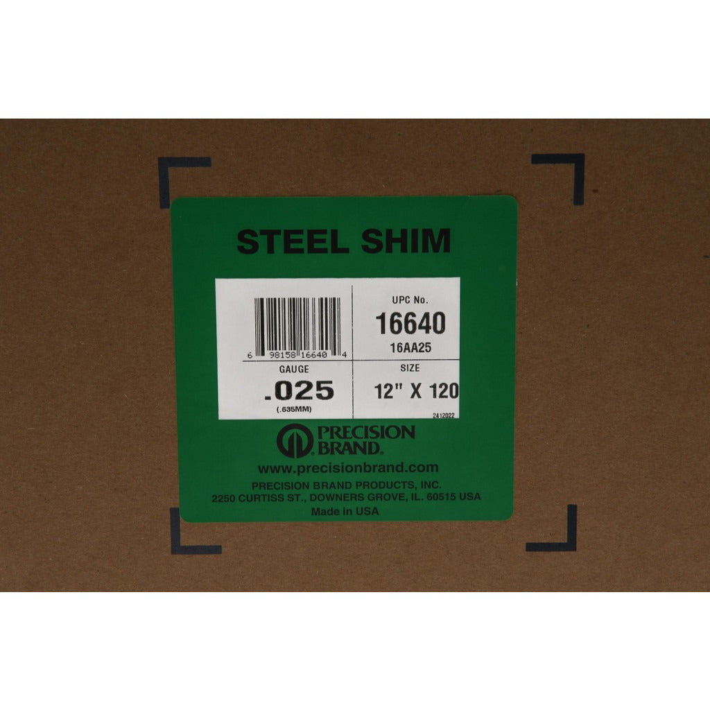 PRECISION BRAND Precision Brand 16640 Steel Shim Stock Roll 0.025 in 1010