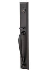 EMTEK Emtek 4415PUS19 Jefferson Tubular Handleset Flat Black