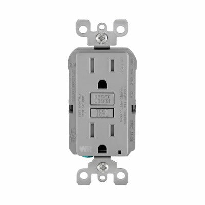 LEVITON Leviton R13-GFWT1-KGY Gfci Outlet 15A 125V Weather Resistant