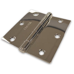 EMTEK Emtek 91013US14 Square Steel Hinge Polished Nickel 3.5in Pair
