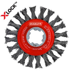 DIABLO Freud DWW400XFCC01F 4 in Metal X-lock Twist Wire Wheel 3pk