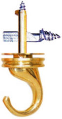 HILLMAN Hillman Fasteners 122416 Brass Swivel Ceiling Drill Hook