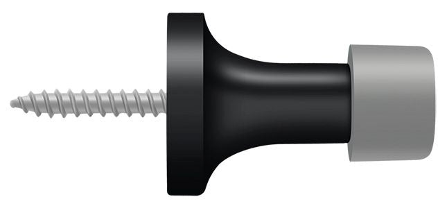 DELTANA Deltana BDS125U19 Baseboard Door Bumper Solid Brass Black