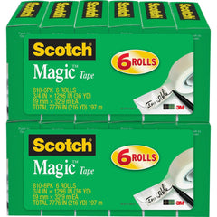 3M 3M MMM8106PKBD 3/4 inchesW Magic Tape (3/4 x 1296 in, 6 Pack) 8106PKBD