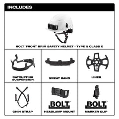 MILWAUKEE Milwaukee 48-73-1333 Front Brim Helmet Type 2 Class E