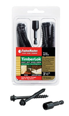 FASTENMASTER Omg Inc FMTLOK212-12 Timberlok Wood Screw 2.5in 12PK