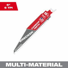 MILWAUKEE Milwaukee 48-00-5241 Wrecker Carbide Blade 6in 6TPI 5pk