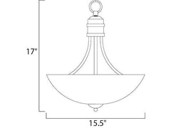 MAXIM LIGHTING Maxim Lighting 10044FTSN Logan 3-Light Pendant 120V (15.5-inch)
