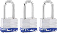 MASTER LOCK Master Lock 3TRILF 1-9/16 In Laminated Steel Keyed Padlock (3-Pack)