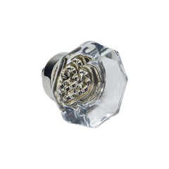 EMTEK Emtek 86010US14 Old Town Clear Cabinet Knob Polished Nickel