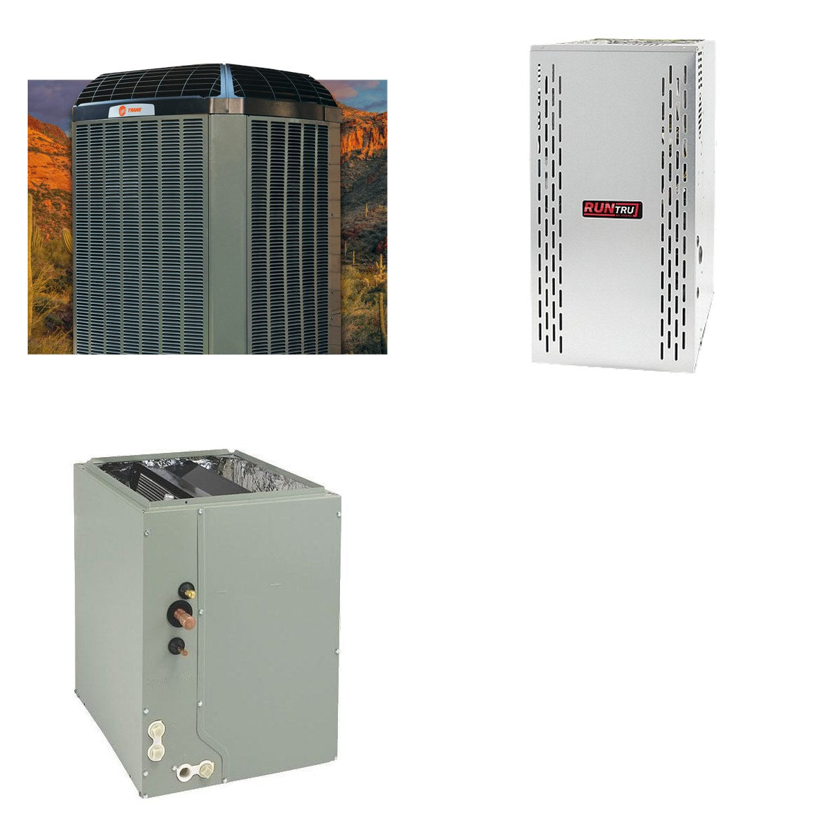 TRANE TRANE 24000 BTU R-454B 15 SEER2 Central Heat Pump + Furnace + Coil