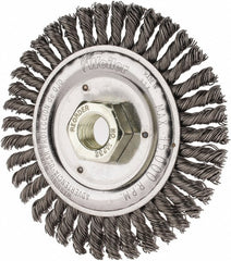 WEILER Weiler 94051 Knotted Wheel Brush 4.5 in Carbon Steel