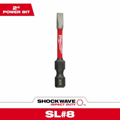 MILWAUKEE Milwaukee 48-32-4919 Shockwave Slotted 3/16 in Impact Bit 3pk