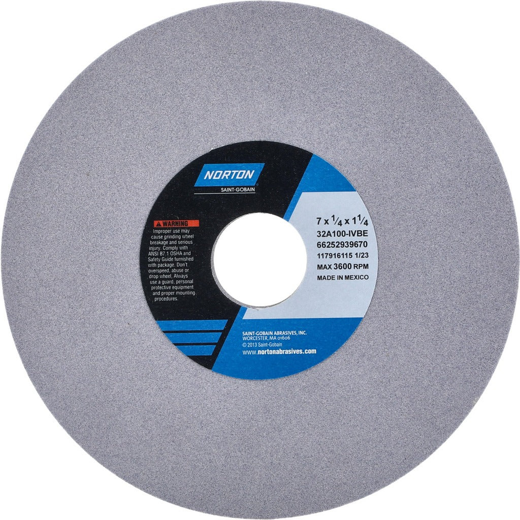 NORTON Norton 66252939670 Surface Grinding Wheel 7in 100 Grit
