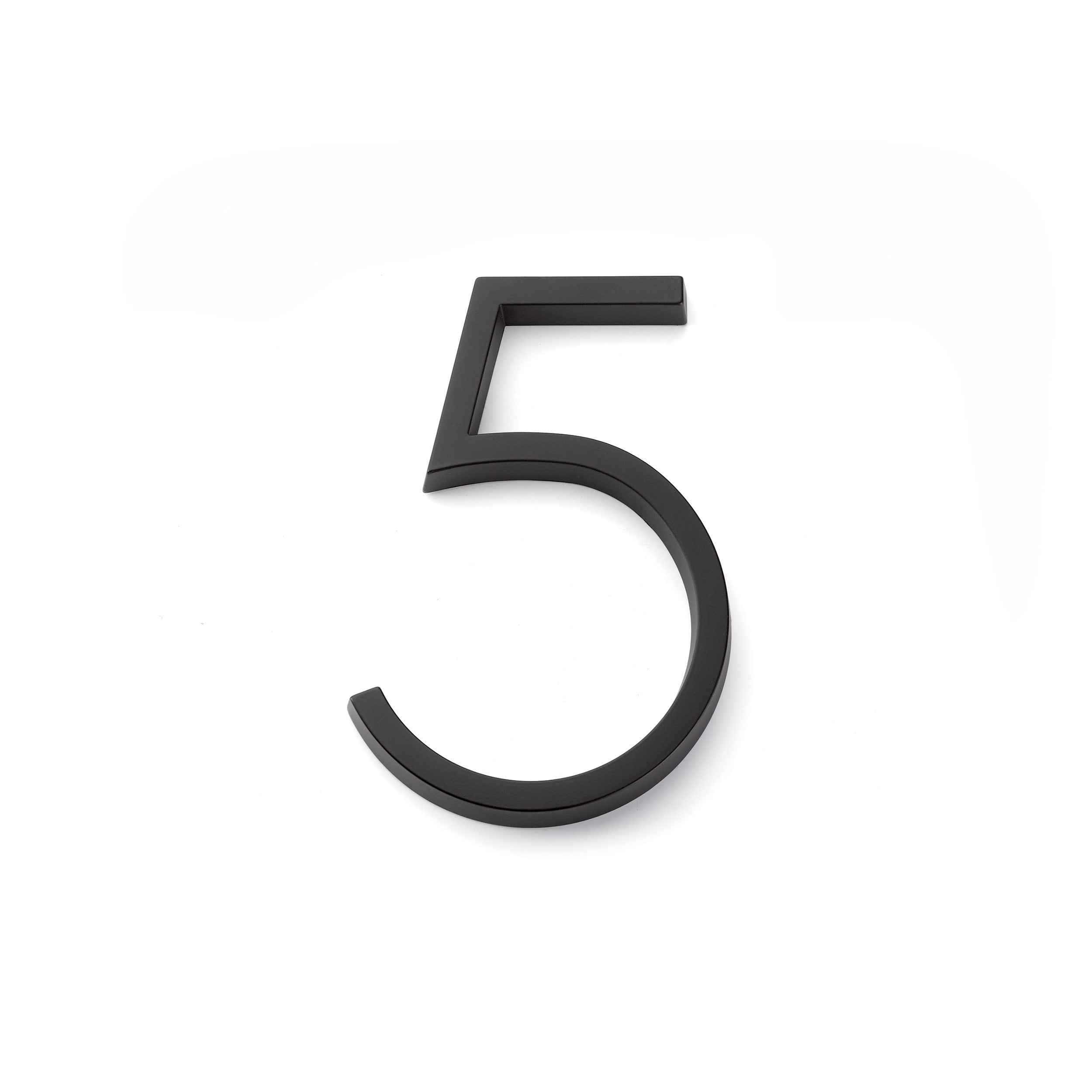EMTEK Emtek 2835US19 House Number 5 Flat Black Modern