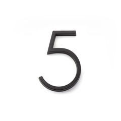 EMTEK Emtek 2835US19 House Number 5 Flat Black Modern