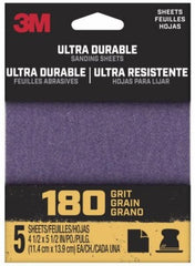 3M 3M 1/4SHT5PK180 Quarter Sheet Sandpaper 180 Grit 5 Pack