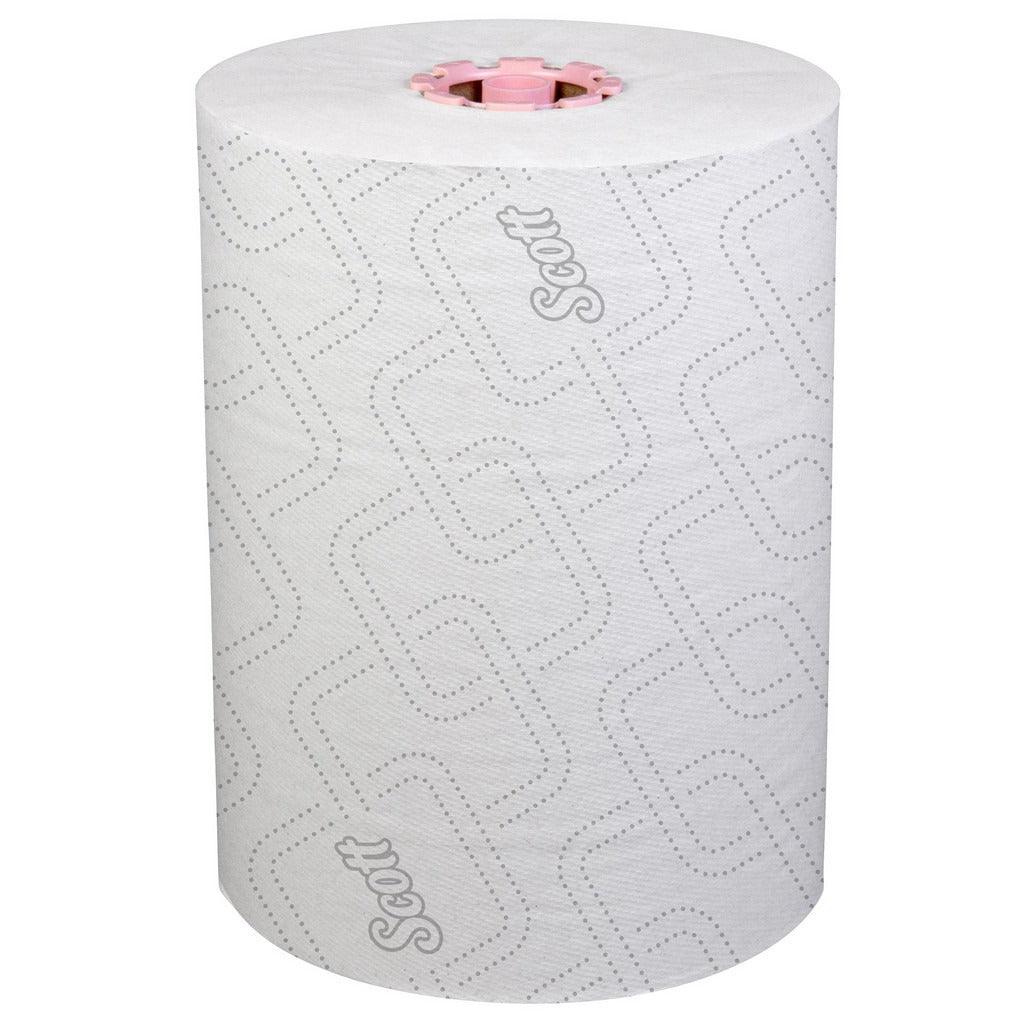 KIMBERLY-CLARK Scott 47032 Hard Roll Towels 580 Ft 6 Rolls Pink Core