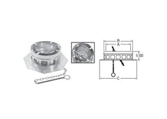 METAL-FAB Metal-Fab 16ATGAPD Air-Cooled Temp/Guard Anchor Plate with Damper (16 inches Diameter)