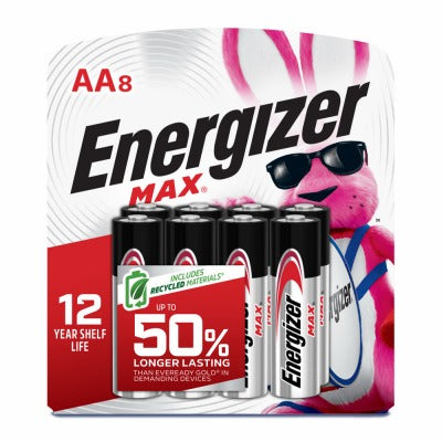 ENERGIZER Eveready Battery Co E91MP-8 Aa Alkaline Battery 8 Pack