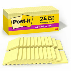 3M 3M MMM65424SSCP Post-it Super Sticky Notes 3 x 3 24 Pack